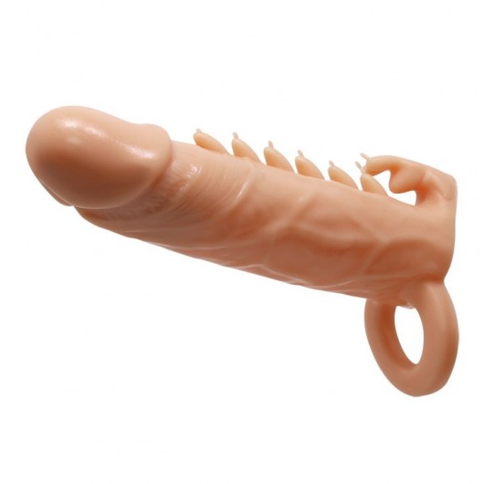 Телесная удлиняющая насадка Penis Sleeve Emmitt - 17 см. - Baile - в Кирове купить с доставкой