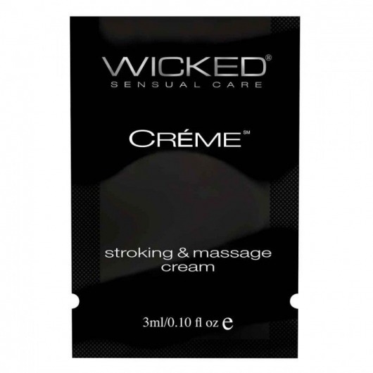 Крем для массажа и мастурбации Wicked Stroking and Massage Creme - 3 мл. - Wicked - купить с доставкой в Кирове