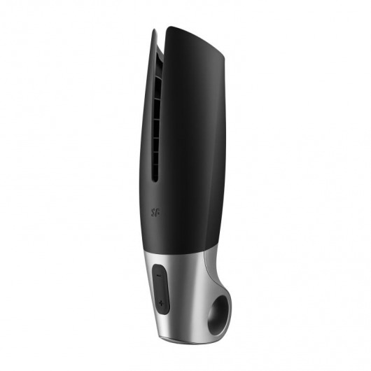 Черный мастурбатор с вибрацией Power Masturbator - Satisfyer - в Кирове купить с доставкой