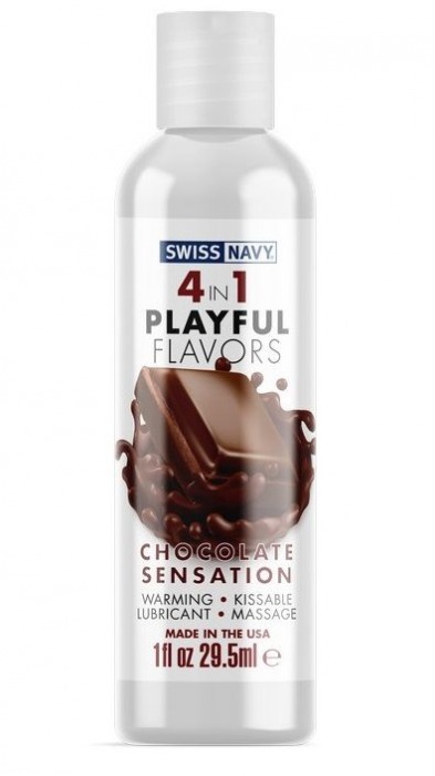 Массажный гель 4-в-1 Chocolate Sensation с ароматом шоколада - 29,5 мл. - Swiss navy - купить с доставкой в Кирове