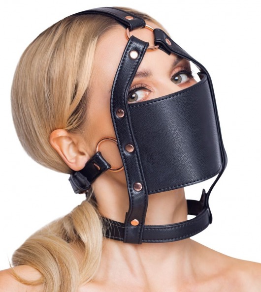 Черный намордник с кляпом-шаром Head Harness With A Gag - Orion - купить с доставкой в Кирове