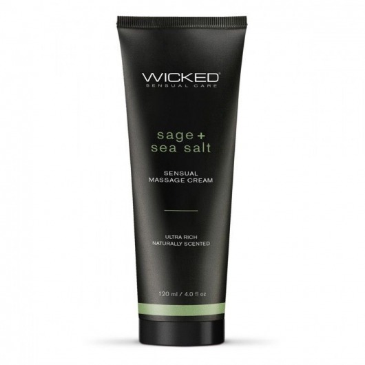 Массажный легкий крем WICKED Sage plus Sea Salt - 120 мл. - Wicked - купить с доставкой в Кирове