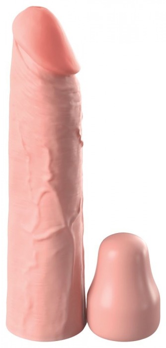 Телесная насадка-удлинитель 1 Inch Silicone X-tension - 17,8 см. - Pipedream - в Кирове купить с доставкой