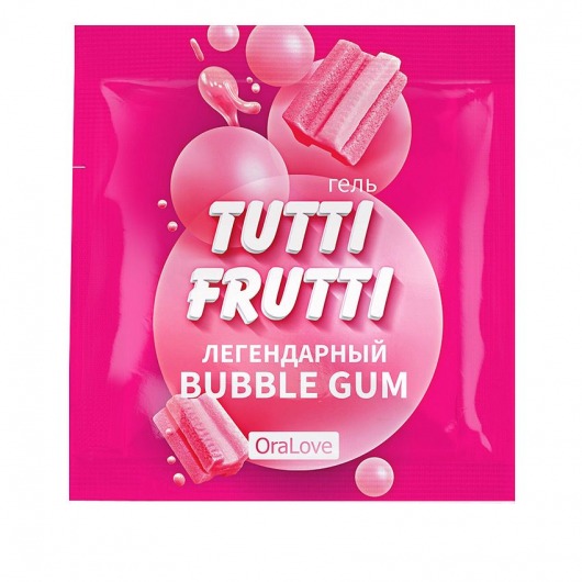 Пробник гель-смазки Tutti-frutti со вкусом бабл-гам - 4 гр. - Биоритм - купить с доставкой в Кирове