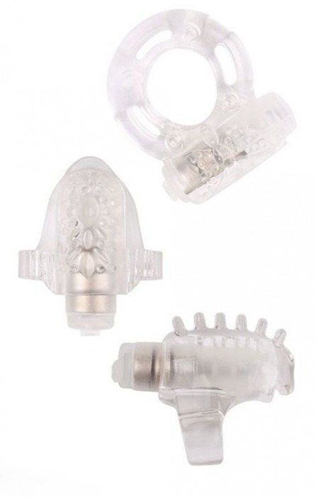 Набор из 3 прозрачных эрекционных колец с вибрацией Teasers Ring Kit - Chisa - в Кирове купить с доставкой
