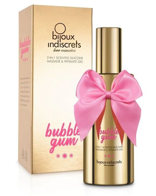 Гель с ароматом жвачки Bubblegum 2-in-1 Scented Silicone Massage And Intimate Gel - 100 мл. - Bijoux Indiscrets - купить с доставкой в Кирове