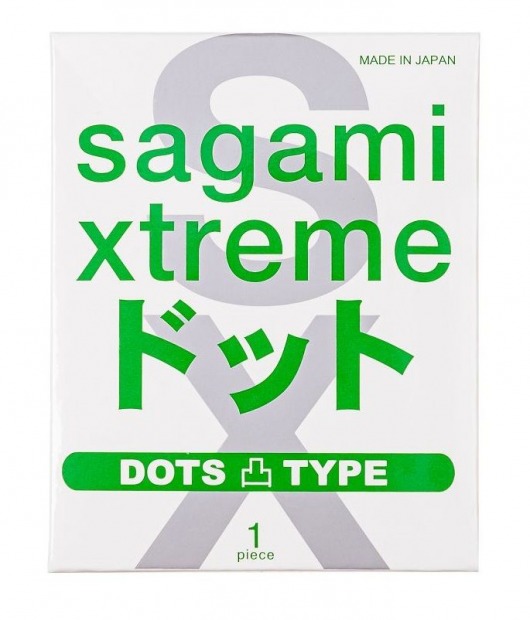 Презерватив Sagami Xtreme Type-E с точками - 1 шт. - Sagami - купить с доставкой в Кирове