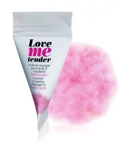 Съедобное согревающее массажное масло Love Me Tender Cotton Candy с ароматом сладкой ваты - 10 мл. - Love to Love - купить с доставкой в Кирове