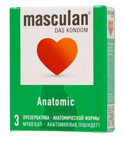 Презервативы анатомической формы Masculan Anatomic - 3 шт. - Masculan - купить с доставкой в Кирове