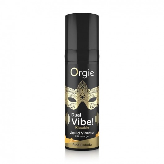 Съедобный гель Dual Vibe Pina Colada с эффектом вибрации и вкусом коктейля пина колада - 15 мл. - ORGIE - купить с доставкой в Кирове