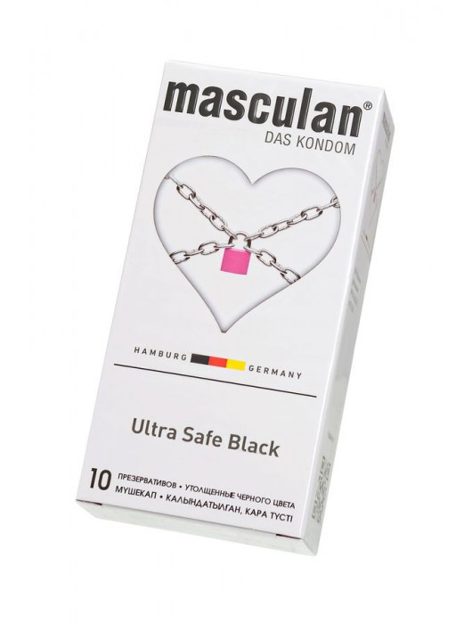 Ультрапрочные презервативы Masculan Ultra Safe Black - 10 шт. - Masculan - купить с доставкой в Кирове