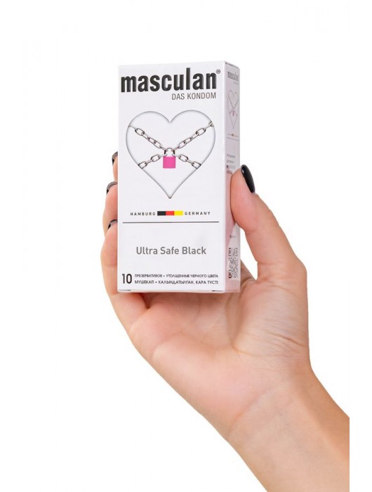Ультрапрочные презервативы Masculan Ultra Safe Black - 10 шт. - Masculan - купить с доставкой в Кирове