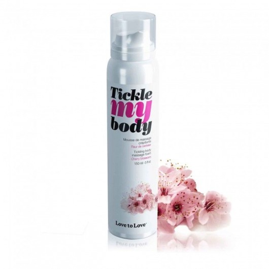 Массажная хрустящая пенка Tickle My Body Cherry Blossom с ароматом вишневого цвета - 150 мл. - Love to Love - купить с доставкой в Кирове