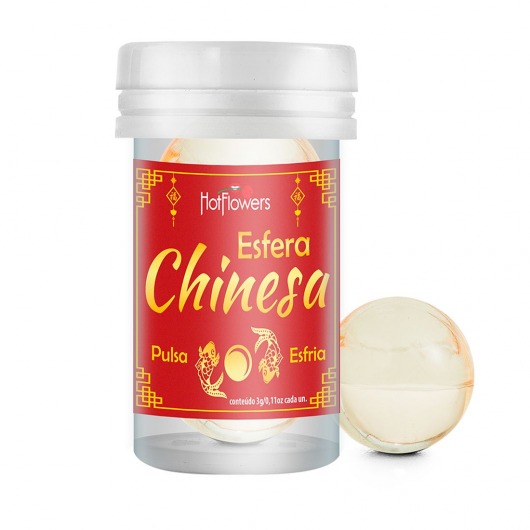 Интимный гель Chinesa Esfera с охлаждающе-пульсирующим эффектом (2 шарика по 3 гр.) - HotFlowers - купить с доставкой в Кирове