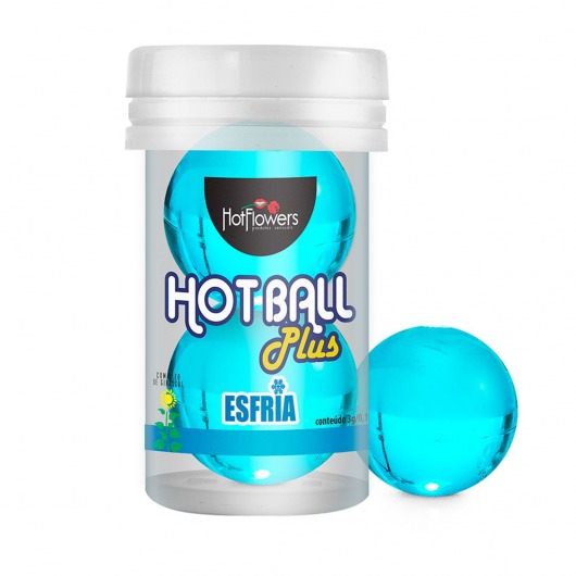 Лубрикант на масляной основе Hot Ball Plus с охлаждающим эффектом (2 шарика по 3 гр.) - HotFlowers - купить с доставкой в Кирове