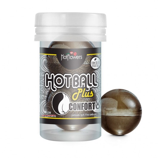 Анальный лубрикант на масляной основе Hot Ball Plus Conforto (2 шарика по 3 гр.) - HotFlowers - купить с доставкой в Кирове