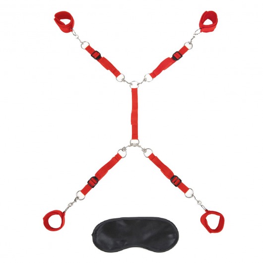 Красная фиксация на матрас Classic Bedspreader - Lux Fetish - купить с доставкой в Кирове