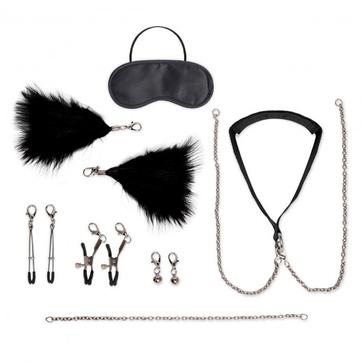 Большой эротический набор из 12 предметов Interchangeable Collar   Nipple Clips Set - Lux Fetish - купить с доставкой в Кирове
