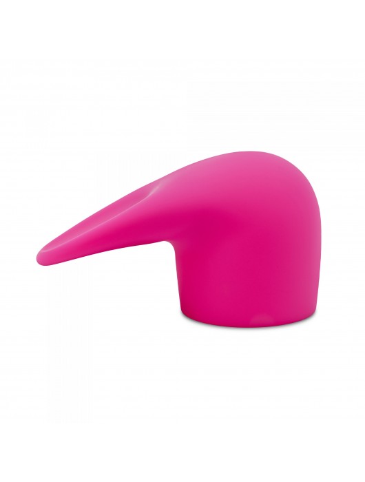 Розовая насадка на wand-вибратор для имитации орального секса Flick - Le Wand