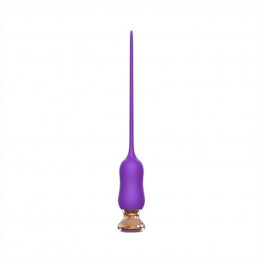 Фиолетовый тонкий стимулятор Nipple Vibrator - 23 см. - I-MOON - купить с доставкой в Кирове