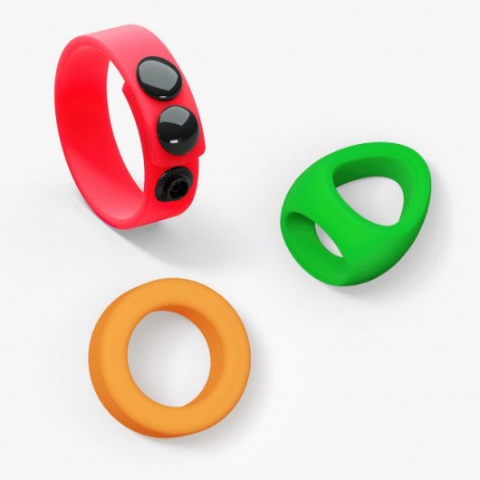 Набор из 3 разноцветных эрекционных колец Kit Neon Ring - Love to Love - в Кирове купить с доставкой