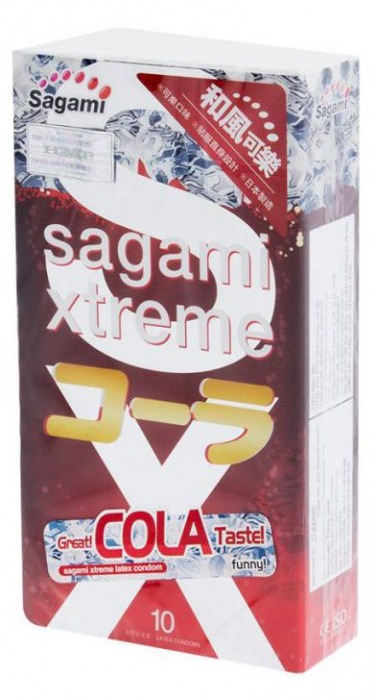 Ароматизированные презервативы Sagami Xtreme COLA - 10 шт. - Sagami - купить с доставкой в Кирове