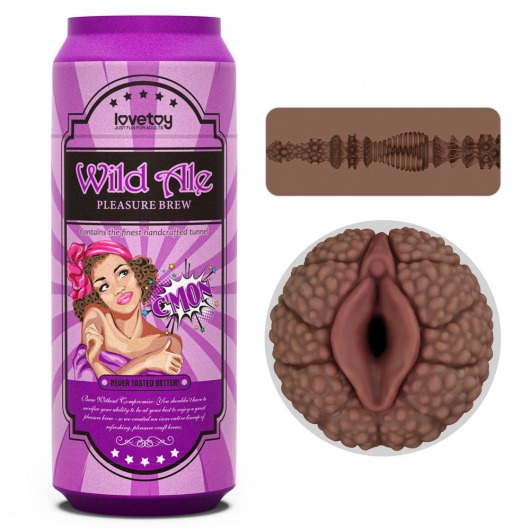 Коричневый мастурбатор-вагина Pleasure Brew Masturbator-Wild Ale в банке - Lovetoy - в Кирове купить с доставкой