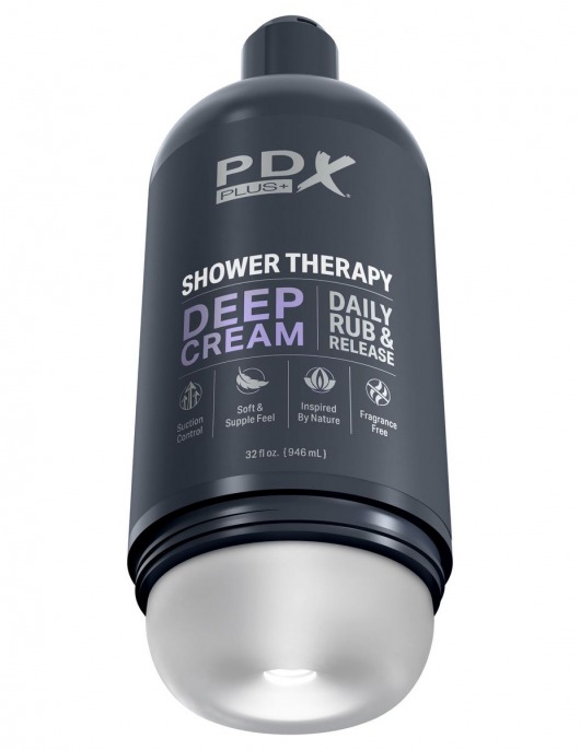Мастурбатор в бутылке Shower Therapy Deep Cream - Pipedream - в Кирове купить с доставкой