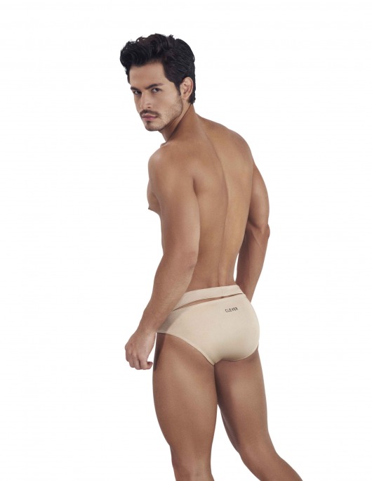 Золотистые мужские трусы-брифы с поясом Flashing Brief - Clever Masculine Underwear купить с доставкой
