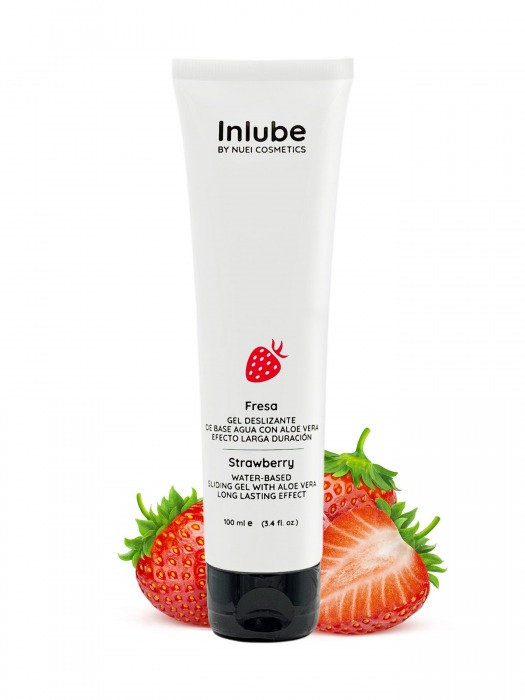 Лубрикант на водной основе Nuei Inlube с алоэ вера и ароматом клубники - 100 мл. - Nuei cosmetics - купить с доставкой в Кирове