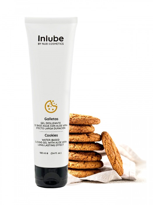 Лубрикант на водной основе Nuei Inlube с алоэ вера и ароматом печенья - 100 мл. - Nuei cosmetics - купить с доставкой в Кирове