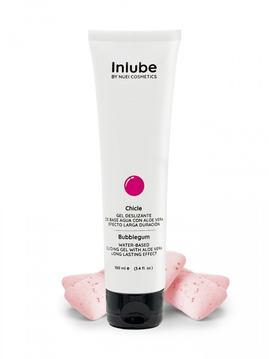 Лубрикант на водной основе Nuei Inlube с алоэ вера и ароматом бабл-гам - 100 мл. - Nuei cosmetics - купить с доставкой в Кирове