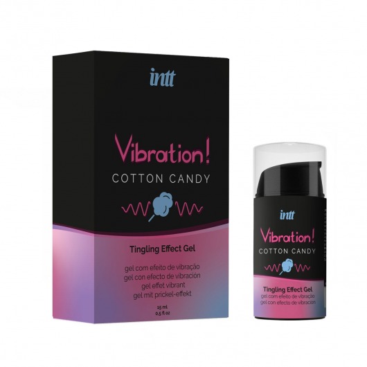 Жидкий вибратор Vibration Cotton Candy с ароматом сахарной ваты - 15 мл. - INTT - купить с доставкой в Кирове
