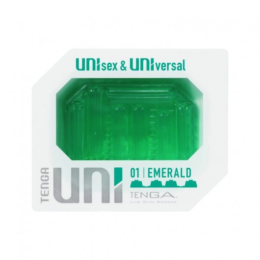 Зеленый мастурбатор-стимулятор Tenga Uni Emerald - Tenga - в Кирове купить с доставкой