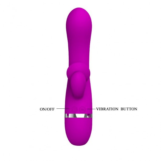 Вибратор Pretty Love Bert с клиторальным отростком - 18,8 см. - Baile