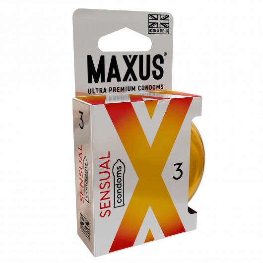 Презервативы анатомической формы Maxus Sensual - 3 шт. - Maxus - купить с доставкой в Кирове