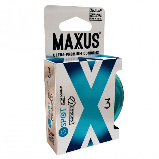 Презервативы Maxus G spot с двойной спиралью - 3 шт. - Maxus - купить с доставкой в Кирове