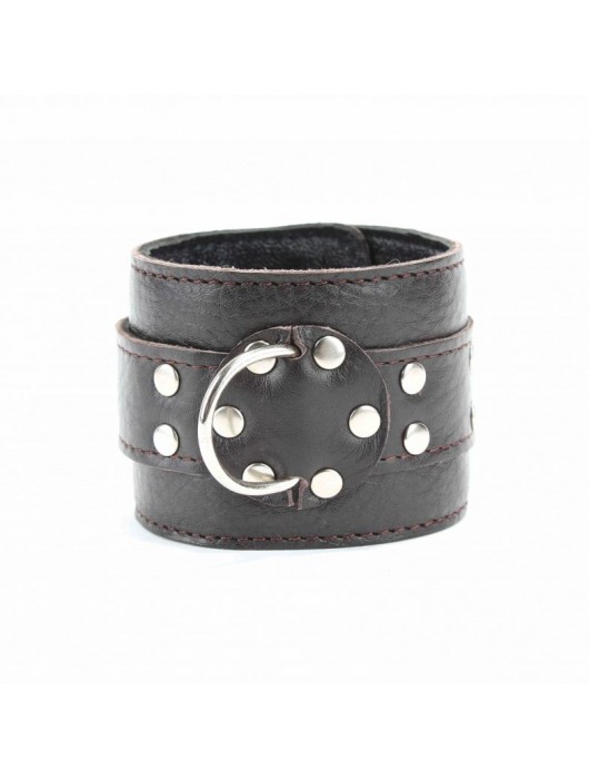 Коричневые оковы из мягкой кожи на металлической цепочке - БДСМ Арсенал - купить с доставкой в Кирове