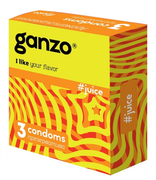 Ароматизированные презервативы Ganzo Juice - 3 шт. - Ganzo - купить с доставкой в Кирове