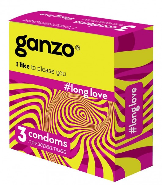 Презервативы с анестетиком для продления удовольствия Ganzo Long Love - 3 шт. - Ganzo - купить с доставкой в Кирове