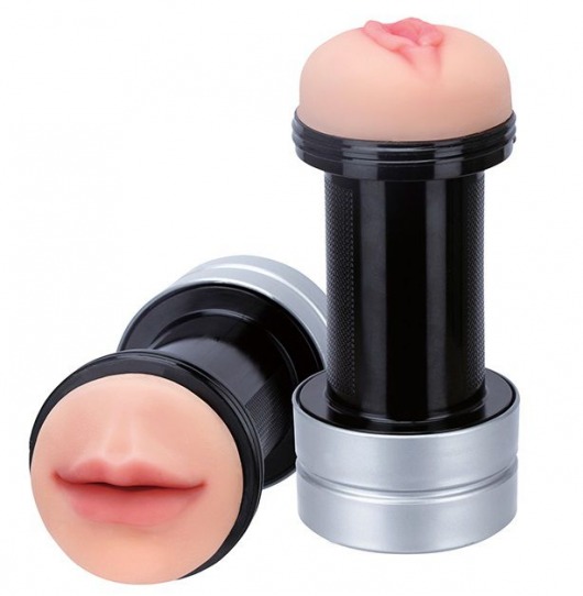 Двусторонний мастурбатор REALSTUFF 2 IN 1 HUMMER MOUTH   VAGINA - ротик и вагина - Dream Toys - в Кирове купить с доставкой
