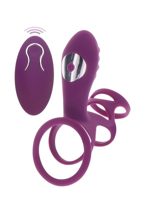 Фиолетовая эрекционная вибронасадка Halo Halo C-Ring Sleeve - Toy Joy - в Кирове купить с доставкой