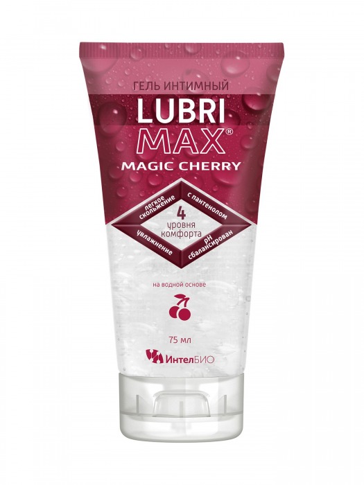 Интимный гель-смазка на водной основе Lubrimax Magic Cherry - 75 мл. - ИнтелБИО - купить с доставкой в Кирове