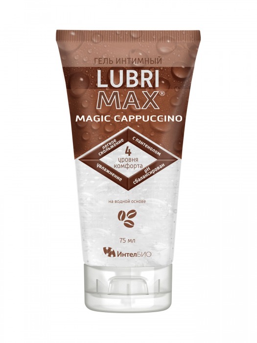 Интимный гель-смазка на водной основе Lubrimax Magic Cappuccino - 75 мл. - ИнтелБИО - купить с доставкой в Кирове