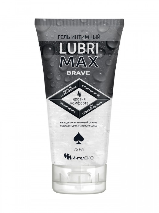 Водно-силиконовый интимный гель-смазка Lubrimax Brave - 75 мл. - ИнтелБИО - купить с доставкой в Кирове