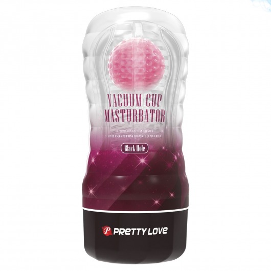 Прозрачный текстурированный мастурбатор Vacuum Cup Masturbator Black Hole - Baile - в Кирове купить с доставкой