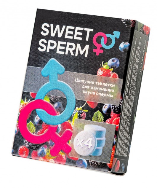 Шипучие таблетки для мужчин Sweet Sperm для изменения вкуса спермы (4 шт. по 0,5 гр.) - Капиталпродукт - купить с доставкой в Кирове