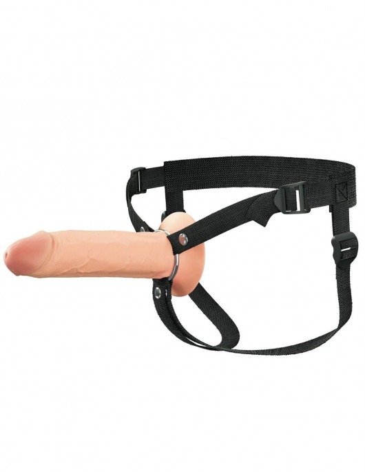 Полый страпон на ремнях 8’’ Hollow Silicone Strap-on - Pipedream - купить с доставкой в Кирове