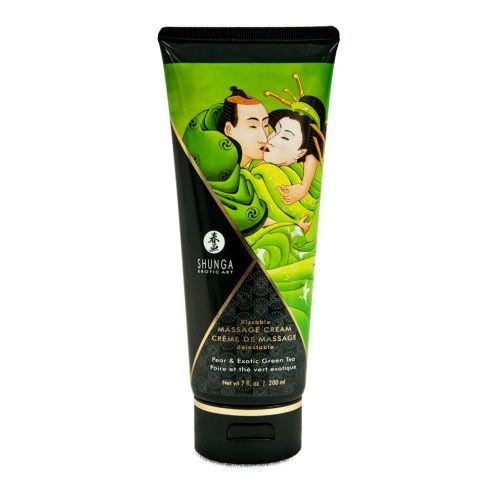 Массажный крем для тела с ароматом груши и зелёного чая Pear   Exotic Green Tea - 200 мл. - Shunga - купить с доставкой в Кирове