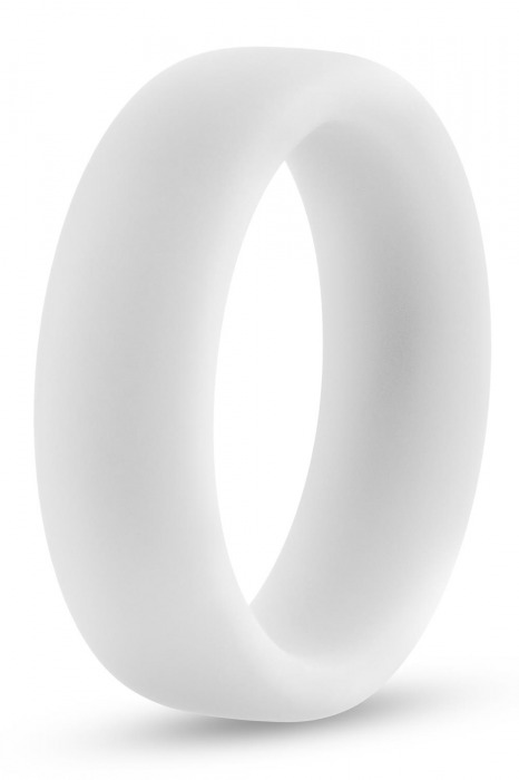 Белое люминесцентное эрекционное кольцо Silicone Glo Cock Ring - Blush Novelties - в Кирове купить с доставкой